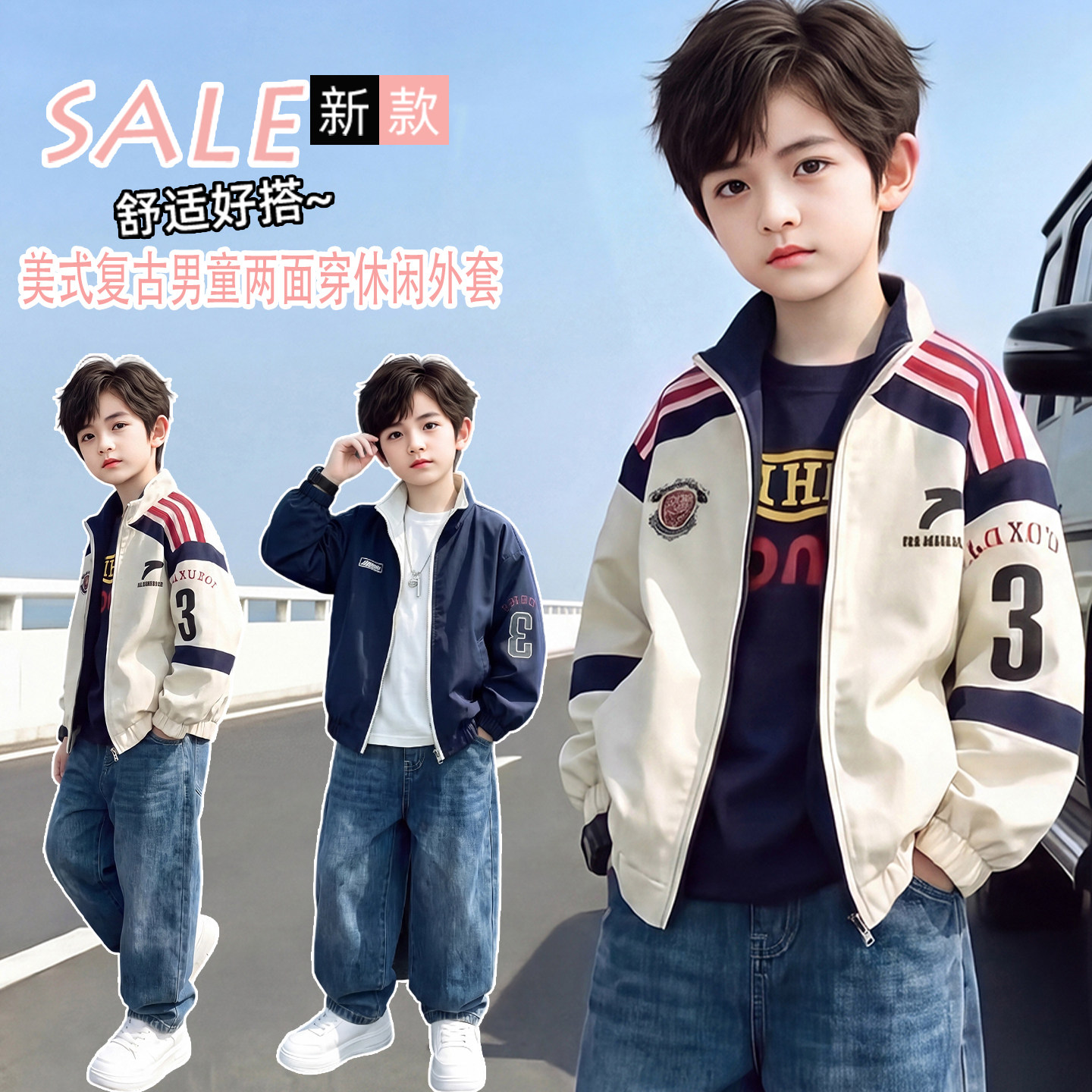男童春秋款2026新款儿童夹克普通外套