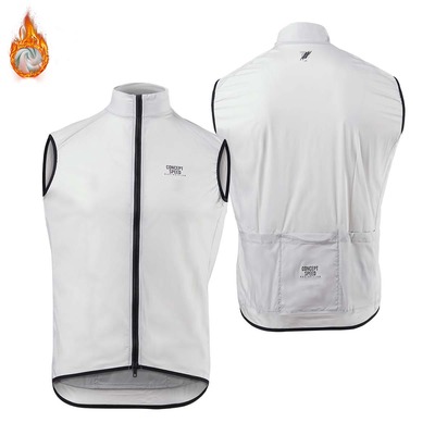 2023CSPD冬季加绒加厚骑行马甲保暖防风防寒男女自行车骑行服定制