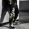 Super fire in autumn and winter cec trousers Chaopai Easy Straight Trend Versatile Graffiti Lightning Haren pants sweatpants