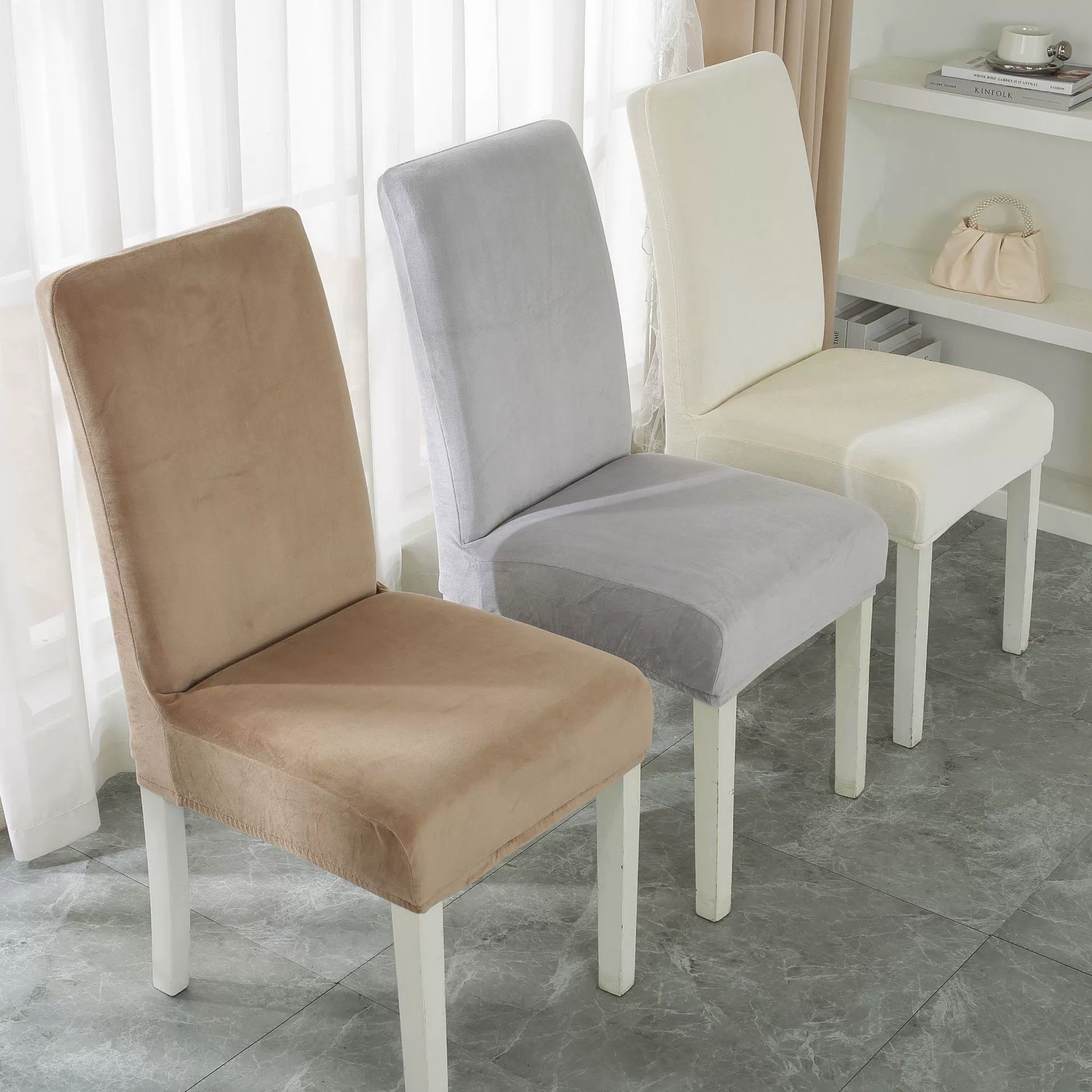 防猫抓加厚银狐绒万能椅子套罩