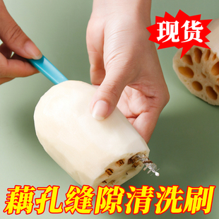 厨房莲藕毛刷洗藕刷缝隙刷清洗奶瓶家用吸管刷孔多功能清洁刷子