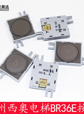 杭州西奥电梯BR36E按钮XHB21-A月光银玄墨黑外呼盒箭头圆按键盲文