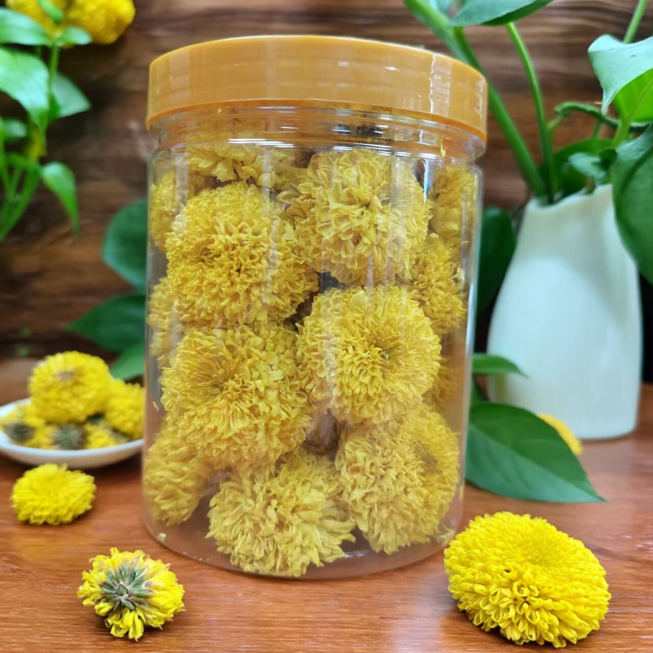 江西婺源高山农家特级皇菊一朵一杯自喝实惠罐装徽州篁岭大菊花茶