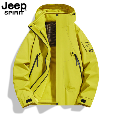 JEEP冲锋衣外套男士春秋2025新款