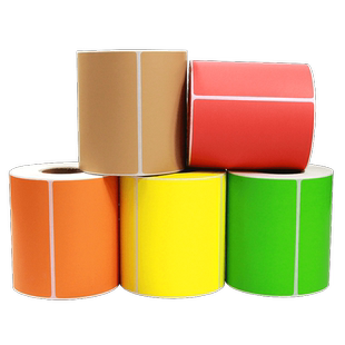 昕维彩色铜版纸100*60*600张不干胶标签纸贴纸适用佳博斑马科诚TSC立象新北洋博思得力条码打印机可定做印刷