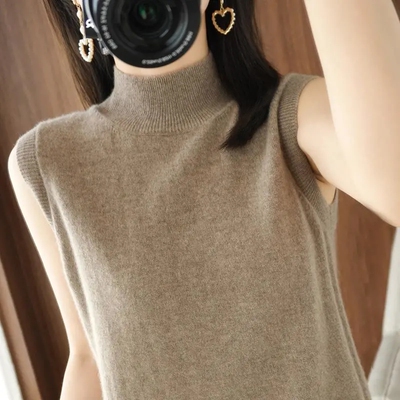 半高领针织背心女外穿