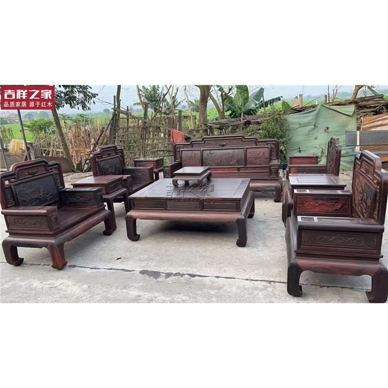 酸枝花鸟沙发红木住宅家具