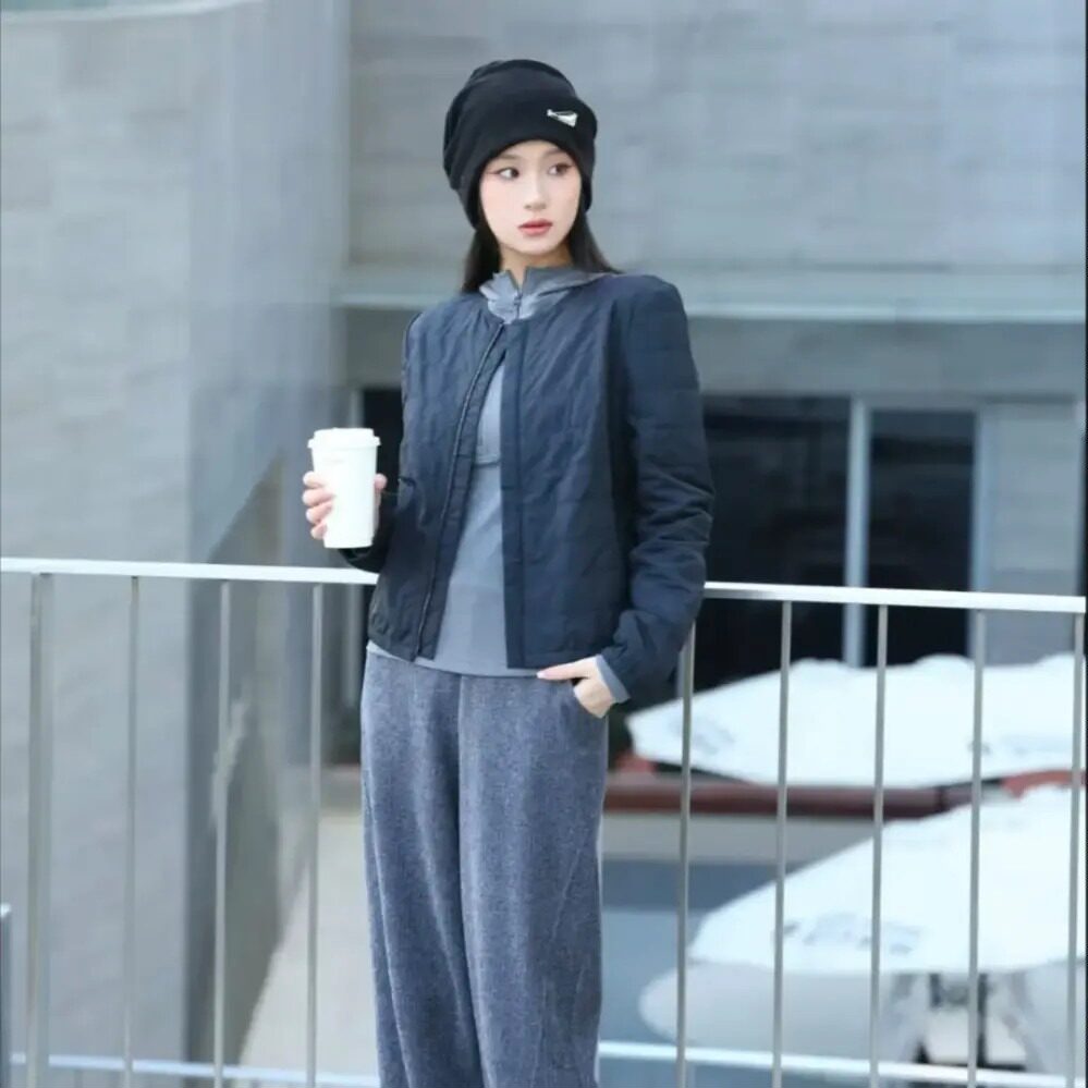 AMASS/阿玛施新款休闲百搭气质舒适绗缝新雪丽薄款棉服外套540048