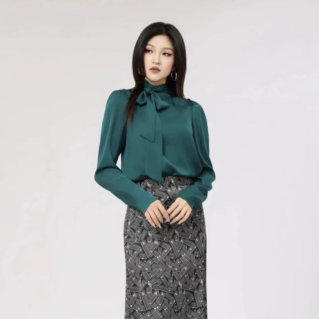 AMASS/阿玛施时尚设计款优雅舒适气质法式设计感衬衫女530025