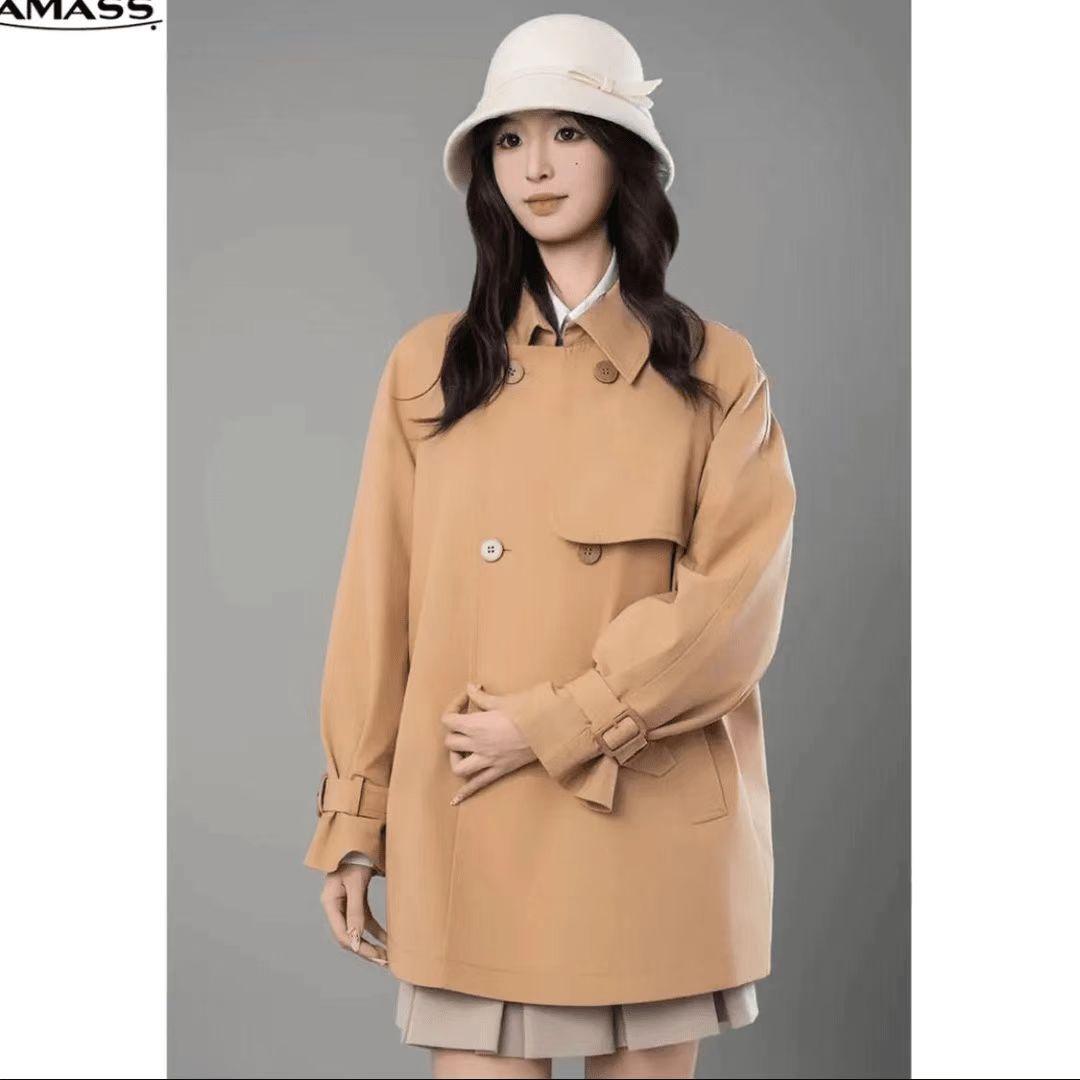 AMASS/阿玛施春秋季新款宽松质感英伦风时尚百搭风衣外套540031