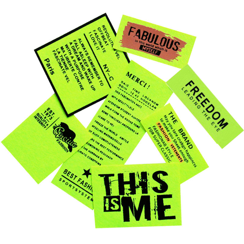 荧光绿布贴长方形布标衣服diy