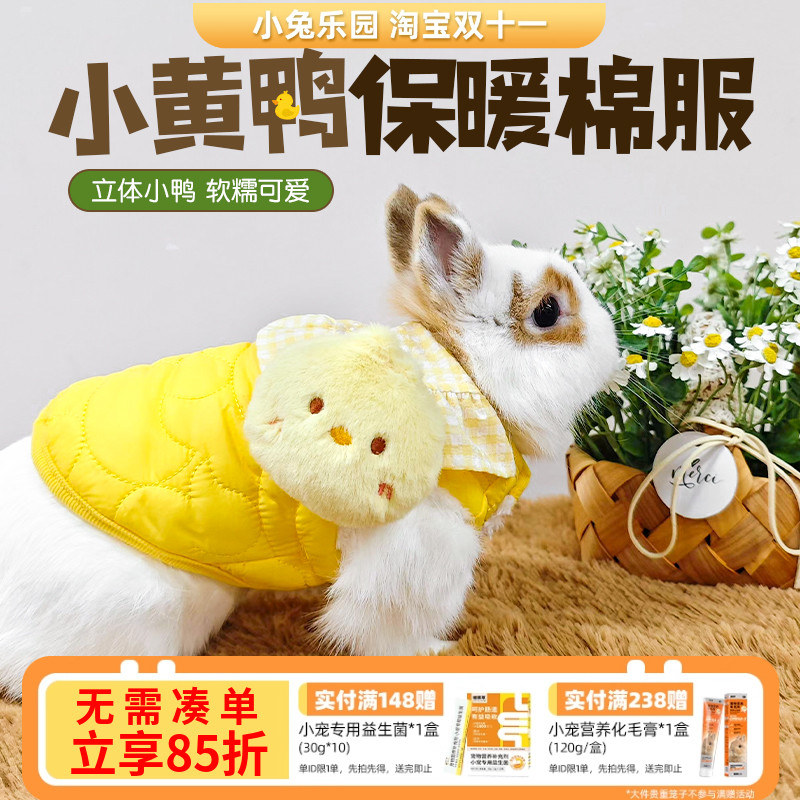 兔兔专用可爱保暖衣服小黄鸭造型