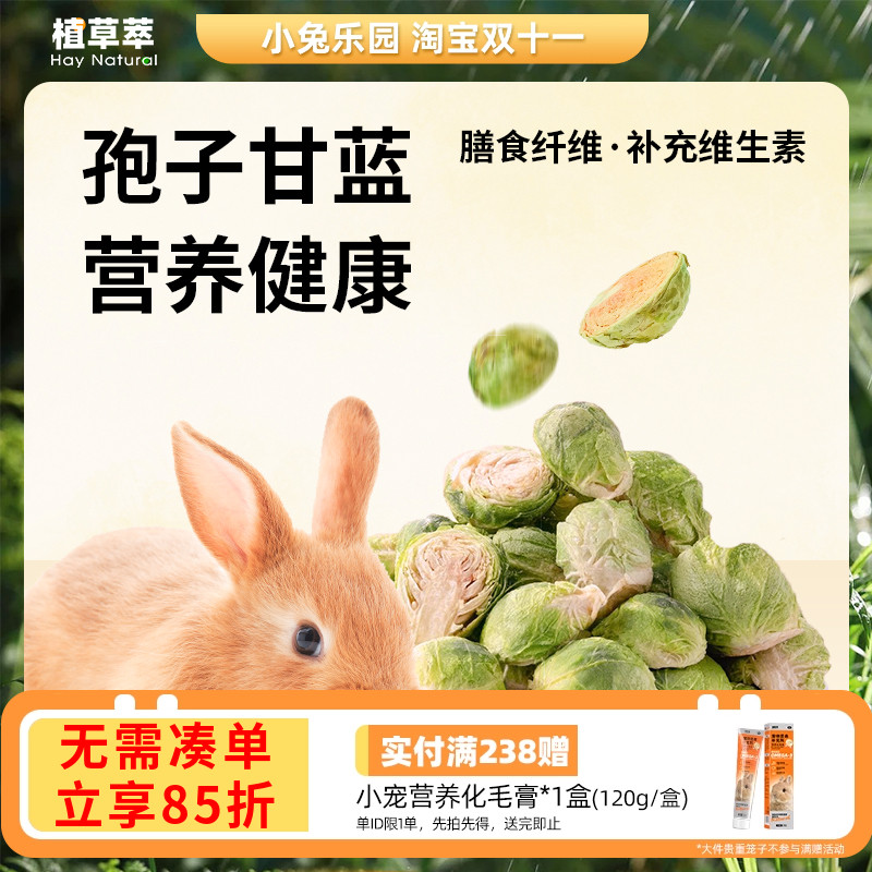 兔子零食孢子甘蓝冻干专用磨牙