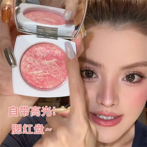 腮红烘焙烤粉柔雾五花肉腮红膏收缩色膨胀色显气色自然提亮黄黑皮