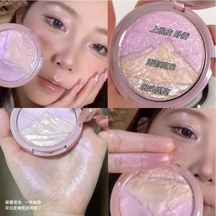 Truth Key秋思记日照金山三色麻薯高光膏爆闪提亮水光肌细闪持久