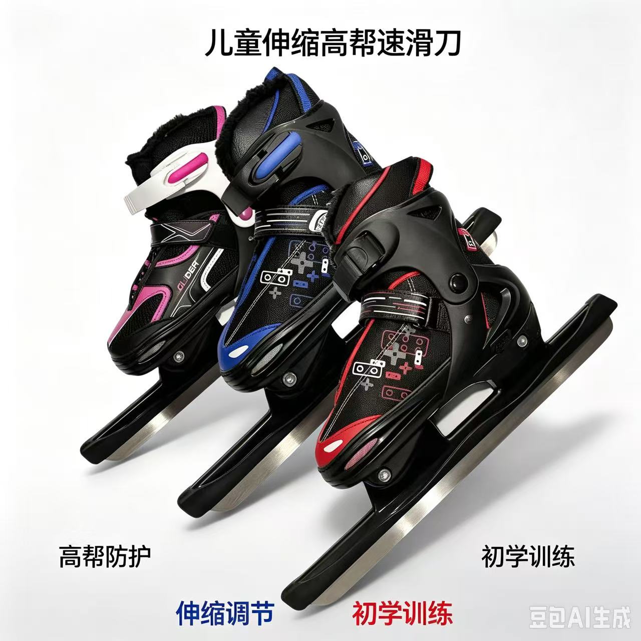 伸缩保暖初级大道速滑冰刀鞋