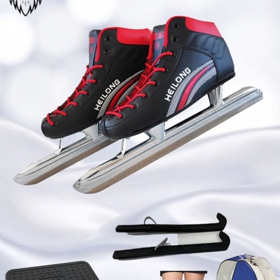 黑龙速滑冰刀鞋 冬季保暖速滑冰刀鞋 儿童学生成人青少年冬季冰刀