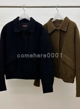 现货速发韩国东大门代购utre2025秋季新款复古百搭复古翻领外套