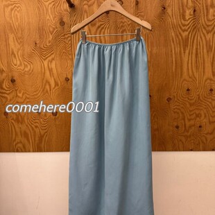 现货速发韩国东大门project26春新款气质松紧腰纯色直筒半身裙女