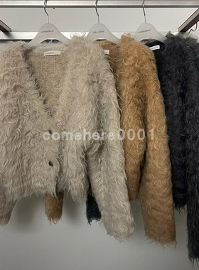 现货速发韩国东大门代购Londonflat2025秋冬新款温柔百搭毛茸外套