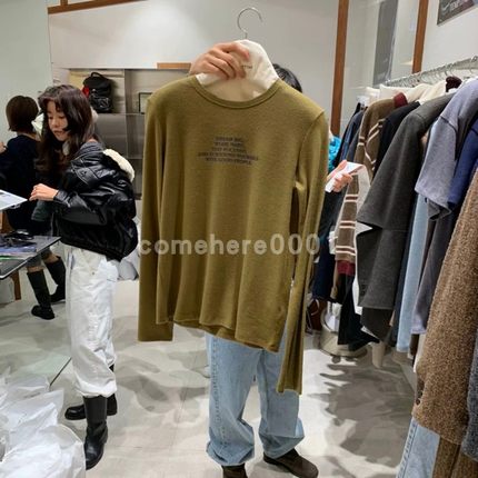现货速发韩国东大门代购tempting2025秋冬新款英文字母长袖上衣