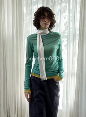 现货速发 2025春季新女韩国代atmosphere基础款纯色打底衫长袖T恤