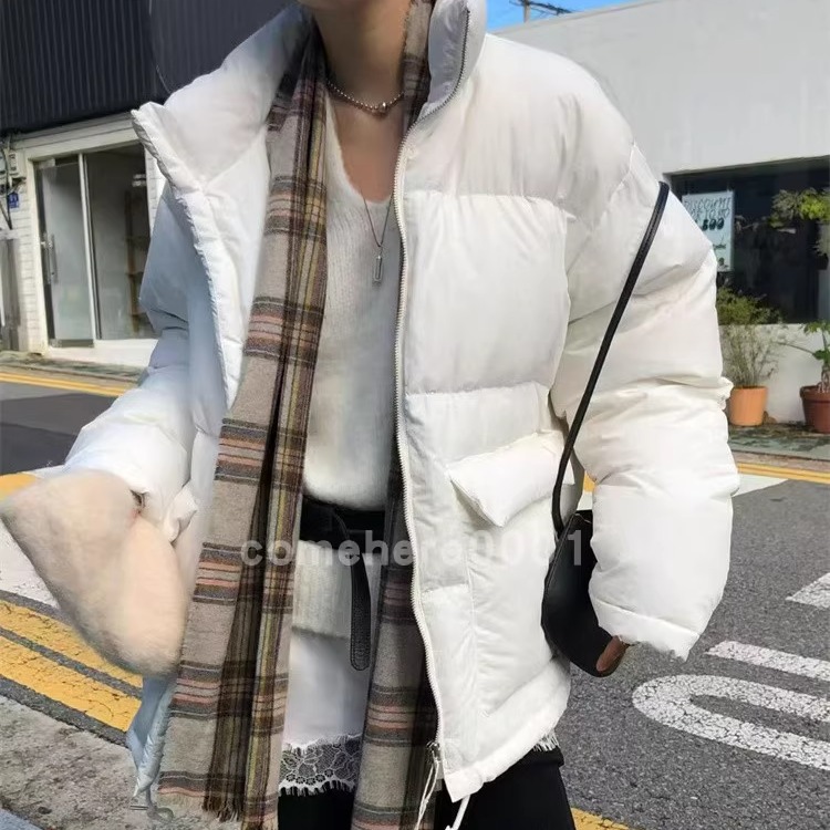 现货速发韩国东大门代购atmosphere2025秋冬新款立领宽松羽绒服