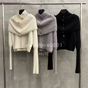 现货速发韩国东大门代购mute2025冬季新款休闲百搭围脖针织毛衣