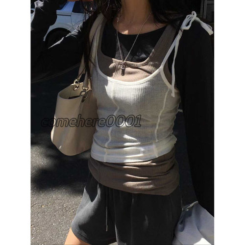 现速发韩国东大门breathe2026春季新款个性百搭叠穿修身显瘦上衣