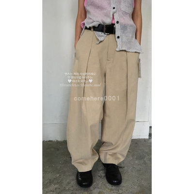 现货速发韩国东大门代购breathe2025秋冬新款压褶宽松显瘦休闲裤