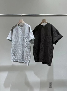 现货速发韩国东大门代购statement2025夏季新款单口袋休闲短袖T恤