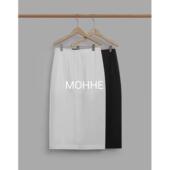 新款 现货速发韩国东大门代购 mohhe2025夏季 高腰显瘦后开叉半身裙