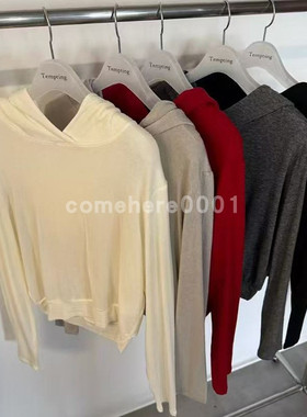 现货速发韩国东大门代购tempting2025秋季新款多色连帽长袖T恤