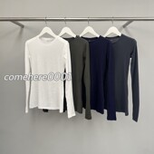 WATER韩国东大门26春季 新款 女装 现货速发 简约显瘦长袖 圆领T恤