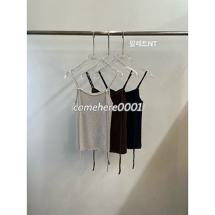 现货速发韩国东大门代2026春more than yesterday女纯色吊带背心