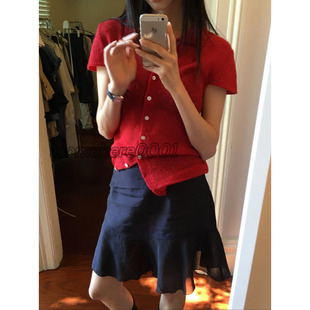 针织开衫 翻领系扣短袖 breathe2026春夏新款 现速发韩国东大门代购