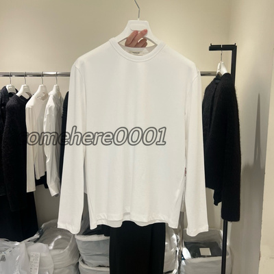 现速发韩国东大门代购masculine2026春夏新款纯色圆领长袖上衣T