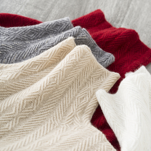 低调的BLING小华丽感 纯羊毛绞花烫钻高领针织衫打底衫毛衣