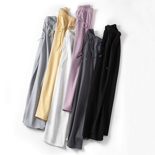 高腰显瘦直筒束脚长裤百搭卫裤女