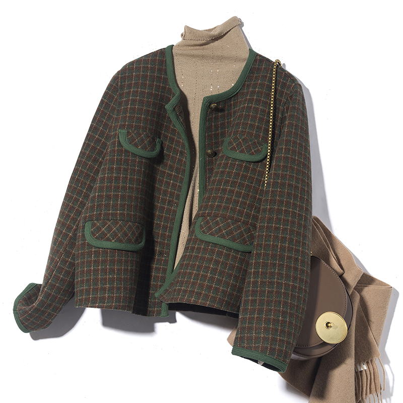 复古优雅全羊毛双面呢外套