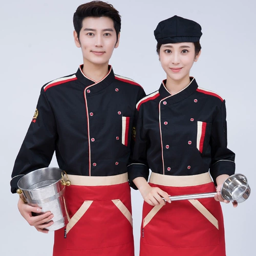 Шеф-повар Работая одежда мужская осенняя и зимняя одежда отель отель западные ресторан для выпечки гостиницы столовая кухонная одежда женски