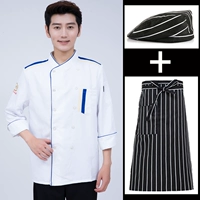 Белый топ+полосатая шляпа+полосатый фартук