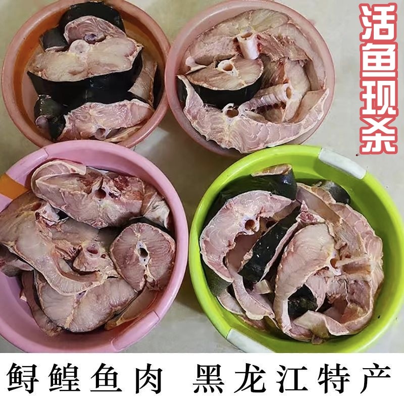 鲟鳇鱼段鲟龙鱼肉黑龙江抚远特产淡水鱼类