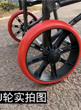 包邮购物车PU轮子买菜车小拖车小拉车轮子手拉车轱辘配件橡胶静音