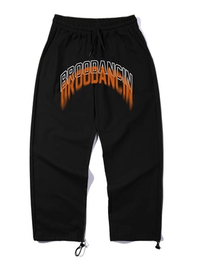 Retro Project 23ss秋季新款宽松长裤时尚潮流街舞裤系带印花男士