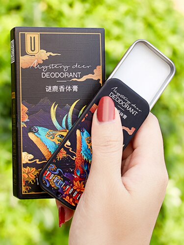 尤莉尤拉正品麋鹿香体膏大吉岭茶银色山泉香水玫瑰麝香固体香膏
