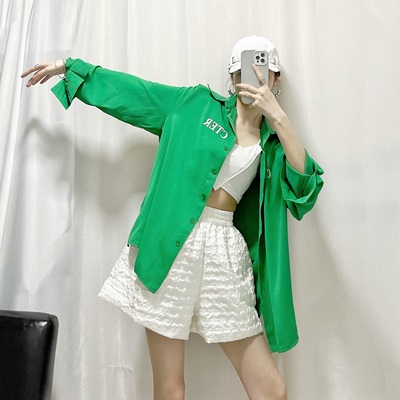 字母印花三件套不规则吊带