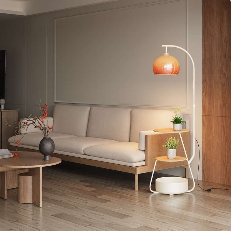 客厅沙发落地灯高级感中古风五金