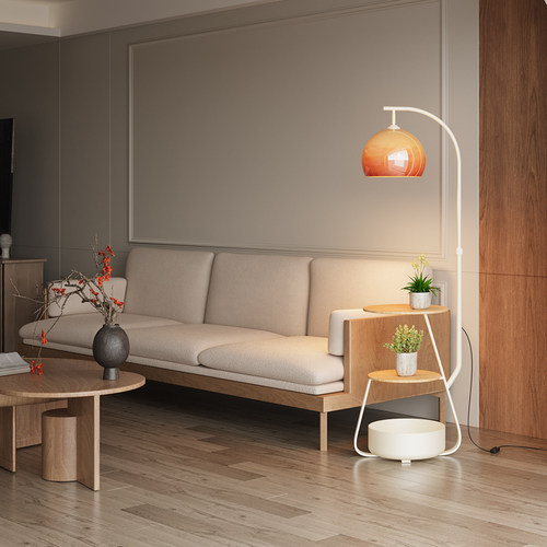 客厅沙发落地灯高级感中古风五金