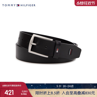 春夏男装 商务休闲针扣式 24新款 Tommy 牛皮革皮带腰带AM0AM12054